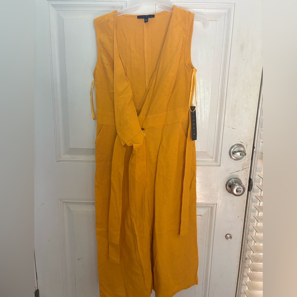 Tiana B. Mustard Sleeveless Jumpsuit